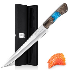 TIVOLI Upgraded Filet Knife 8.5 inch，Boning Knife for Meat Cutting,Razor Sharp Blade for Trimming Fish,German Stainless Steel with Ergonomic Handle for Kitchen Outdoor BBQ,Ideal Gift