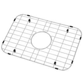 LQS Stainless Steel Sink Protectors, Kitchen Sinks Grid 18 7/8" x 12 5/8" with Center Drain Hole for Single Bowl, Sink Protector, Kitchen Sinks Grate, Sink Bottom Grid