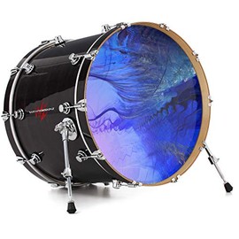 Vinyl Skin Decal Wrap for 22" Bass Kick Drum Head Liquid Smoke - DRUM HEAD NOT INCLUDED