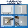 LIDER Screwless 1-Gang Blank Wall Plate, Flat Cover for Standard