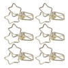 100Pcs Star Binder Clips Hollow Out Cartoon Style Strong Clamping