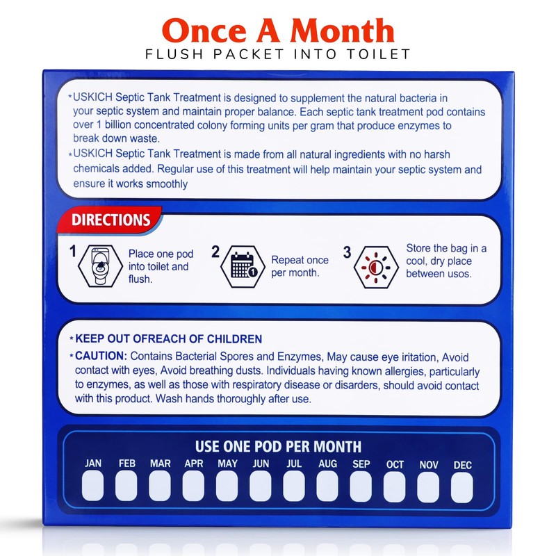 Septic Tank Treatment - 1 Year Supply of Septic Safe