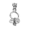 Claddagh Gold Family Jewelry 925 Sterling Silver Pacifier Charm Pendant