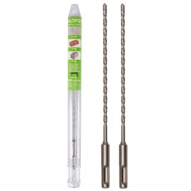 HLOFIZI 7/32" x 8" SDS Plus Hammer Drill Bits Masonry Drill Bits Carbide Tipped for Concrete, Brick, Block, Stone, 2 Pack