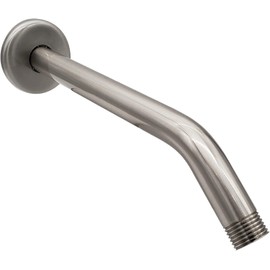 Westbrass A302-1-07 1/2" IPS x 10" Wall Mount Shower Arm with Sure Grip Flange, Satin Nickel