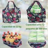 12 Piezas Bolsas Plegables Reutilizables, Bolsa Plegable de Poliéster de