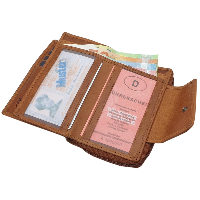 Genuine Cowhide Leather Women's Wallet / Purse / Purse in