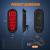 Nilight Hitch Cargo Carrier Light Kit 2PCS 6Inch Red Oval