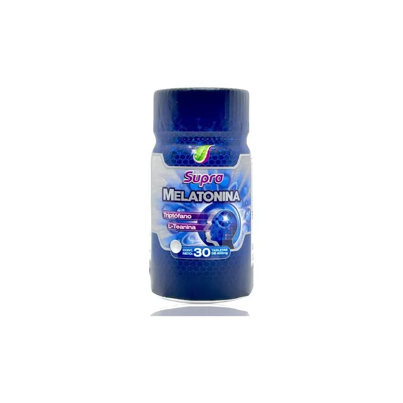 Melatonina Triptófano 30 Tabletas De 400 Mg Supra