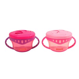 Cudlie Fisher Price Unisex Baby 2 Pack Snack Cup Pink & Purple, FD51004