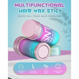 Samnyte Hair Wax Stick for Girls Women, Wax Stick for Hair, Tamer for Flyaway, Hair Accessories ＆ Hair Bun Maker for Women to Ponytail, Bun, Braids, Stocking Stuffers for Teen Girls