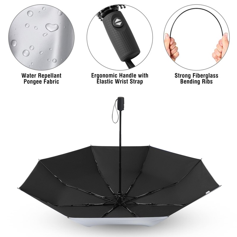 G4Free UPF 50+ UV Protection Large Travel Umbrella 42/46 Inch