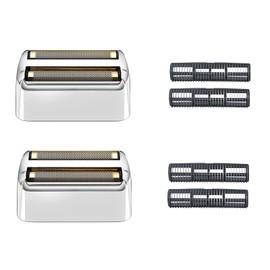 VALLNEI Replacement Foil and Cutters Compatible with BaBylissPRO Double Foil Shaver, Replacement Foil Compatible with BaBylissPRO FXFS2 Shaver,2 PACK (Silver)