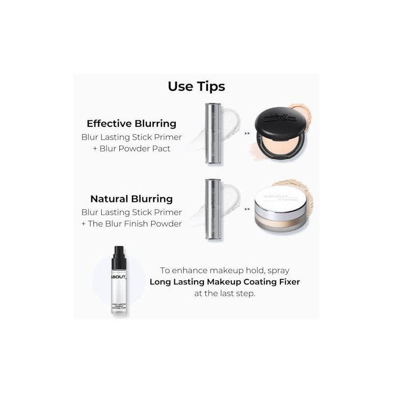 ABOUT TONE Blur Lasting Stick Primer - Prebase De Maquillaje