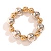 Statement Gold Beaded Bracelets for Women Strand Tarnish Chunky Dainty