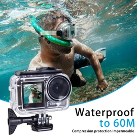 Waterproof Case for DJI OSMO Action 5 4 3 Underwater Diving Case 60M with Bracket Accessories