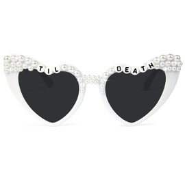 YOGFIT wedding Heart Sunglasses for Women Fashion Classic Love Eye Protection Sunglasses Vintage Cute Black Heart Sunglasses for wedding