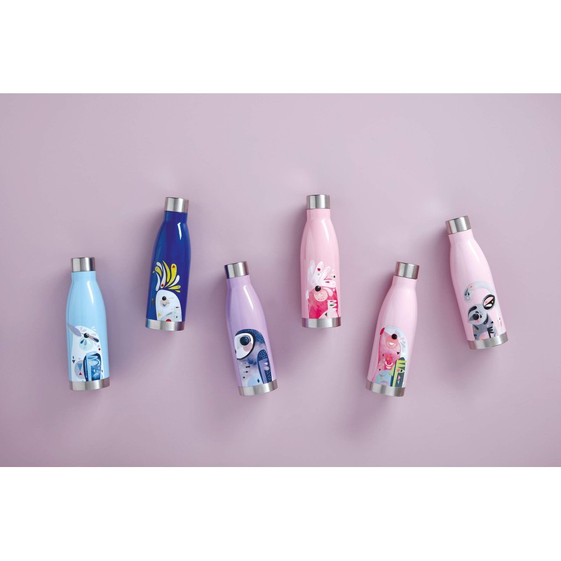 Maxwell & Williams Insulated Water Bottle, Galah Design, Pink, 500