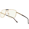 RB.Pilot Reading Glasses for Men Square Double Bridge Blue Light