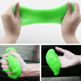 LKAHG Car Crevice Cleaner Gel, Automotive Interior Cleaner Cleaning Putty Detailing Tools, Vehicle Dust Crevice Cleaner Slime Detailing Kit Accessories, Universal for RV, SUV, Truck (Green)