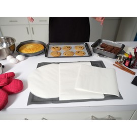 Jokari 100 Pack of Precut Parchment Baking Sheets. 50 Rectangular 9x13in, 25 Large Round 12in, 25 Square 9x9in. Non-Stick, Easy Cleanup, Perfect to Bake, Roast, or Air Fry, No Wasted Paper (1)