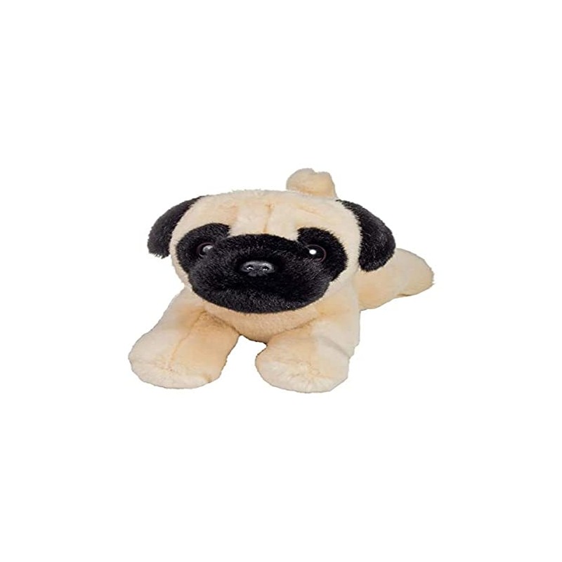Teddy Hermann 91914 Hund Mops liegend 21 cm, Kuscheltier, Plüschtier