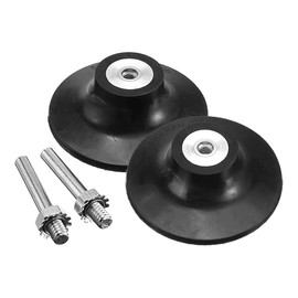 Bestgle 2pcs 1/4" Shank 3" Rotary Disc Pad Holder Type R Roll Lock Rubber Backing Pad Holder Mandrel Sanding Disc Holder