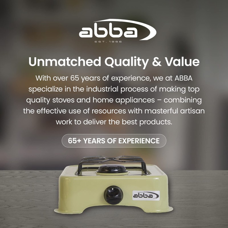 ABBA 12" Single Burner Propane Camping Stove - With Enamel