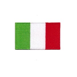 Ruoming 1 PCS Italy Flag Patches Iron On or Sew On Embroidered Tactical Military National Italy Patch