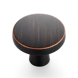 Ravinte 25 Pack Drawer Pulls 1-1/4 Inch Kitchen Cabinet Knobs Solid Round Dresser Drawer Knobs Oil-Rubbed Bronze Dresser Knobs Drawer Knobs Simple Cabinet Hardware for Cupboard Drawer Pulls