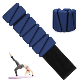 Wrist Weights for Women, Adjustable Wrist Weights Silicone Bracelet Weights Arm Leg Weights for Women Men Ankle Weights for Yoga Running Swimming Pilates Gym Set of 2 (Dark Blue)
