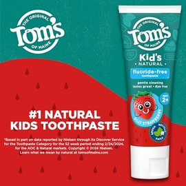 Tom's of Maine Fluoride-Free Kids Toothpaste - Silly Strawberry Flavor