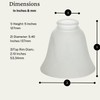 LIGHTACCENTS 4-Pack Ceiling Fan Light Covers -white Alabaster Glass Shade
