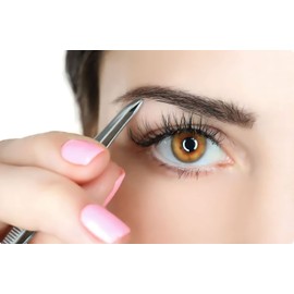 Stainless Steel Tweezers, Straight Eyebrow Plucking Tweezers, Professional Tweezers for Plucking and Hair Removal, Film and Body, Eyebrow Tweezers