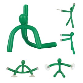Klursy Funny Magnetic Men Toy Sets, Novelty Fidget Toys for Kids Adults, Colorful Shape-Changing Suction Cup Toys, Multipurpose Toys for Stress Relief, Travel, Office Desk, Fridge (Green)