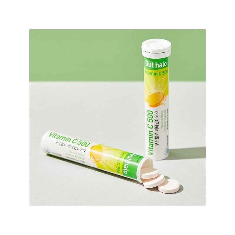 Daily One 구트할로 비타민C 500 레몬맛 발포 비타민 4500mg X