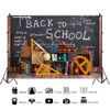 ChloropLastid 8x6ft Back to School Backdrop Math Class Blackboard Bookshelf