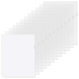 KTRIO - Fundas transparentes para carpetas de plástico con bolsillos para proyectos, paquete de 12 unidades, se adapta a papel tamaño carta de 8.5 x 1