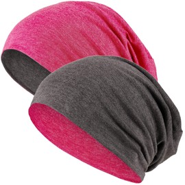 Hatstar Long Slouchy Beanie, 2-in-1 Reversible Jersey Hat in 45 Colours -