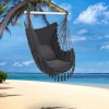 Unbranded Hammock Chair Swing Hanging Rope Net Chair Porch Patio