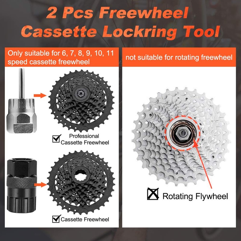 ZAWTR Bike Cassette Removal Tool, 1 Pcs Chain Whip and