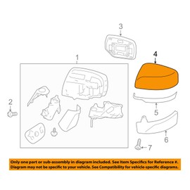 Subaru Left Drivers Side View Mirror Upper Cover Impreza Forester 91059AJ210 Impreza Crosstrek Legacy Forster Outback