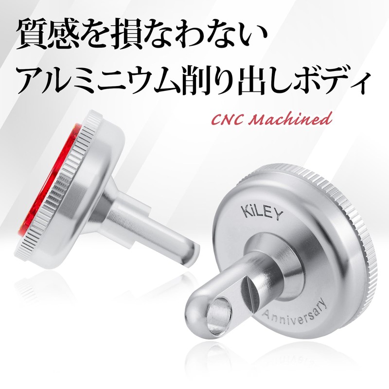 KiLEY LM-019 Coin Reflector, Bicycle Rear Reflector, Compact (Silver)