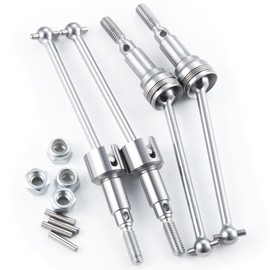 MOHERO 4Pcs RC CVD Driveshaft Metal Front & Rear Drive Shafts for 1/16 HBX 16889A 4WD Brushless RC Car Truck Upgrade Parts