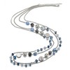 Noessla Layered Long Necklaces for Women Crystal Beaded Statement Necklace