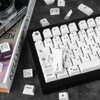JOLINTAL 135 Keys White Japanese Keycaps Custom, PBT Cherry Profile