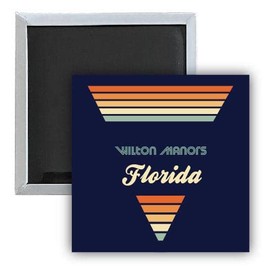 Wilton Manors Florida 2.5 x 2.5-Inch Fridge Magnet Retro Design