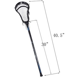 CAKLOR Lacrosse Complete Attack/Midfield Stick with Shaft & Head Mens-1 Stick,Black and White Soft net…