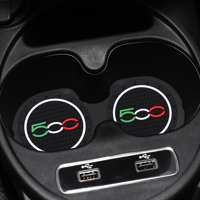 2PCS Car Coaster cup holder Compatible with FIAT 500 500E
