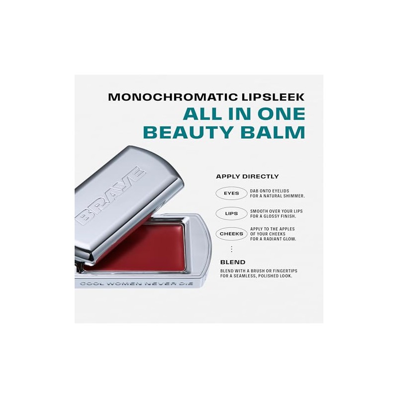 BRAYE Lipsleek Bálsamo Labial, Crema Monocromática Rubor 2 En 1